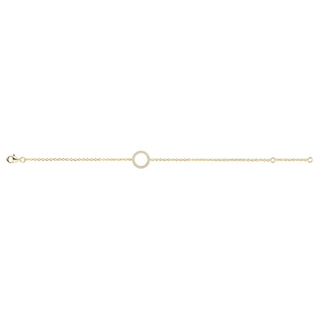 Bracelet femme cercle plaque or jaune et oxydes – bracelets plaqué or