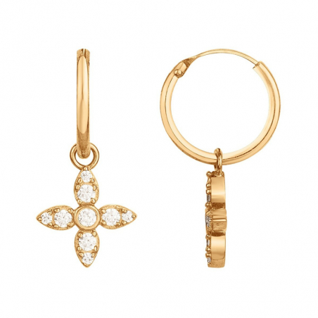 Creoles femme: créoles argent, or 18 carats & créoles or blanc - creoles - edora - 1