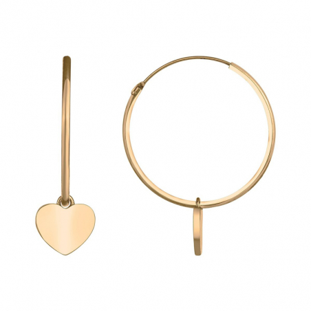 Creoles femme: créoles argent, or 18 carats & créoles or blanc -  - edora - 1