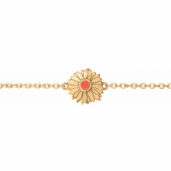 Bracelet femme fleure plaque or jaune et laque - plus-de-bracelets-femmes - edora - 1