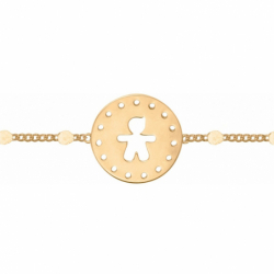 Bracelet enfant: gourmette enfant, or, argent - bijoux enfant - bracelets-plaque-or - edora - 2