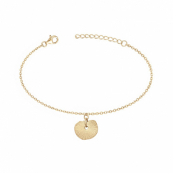Bracelet femme coquillage plaque or jaune - bracelets-plaque-or - edora - 0