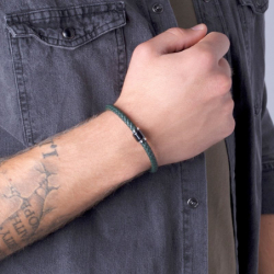Bracelets homme: bracelet cuir, jonc, gourmette or ou argent (15) - bracelets-cuir - edora - 2