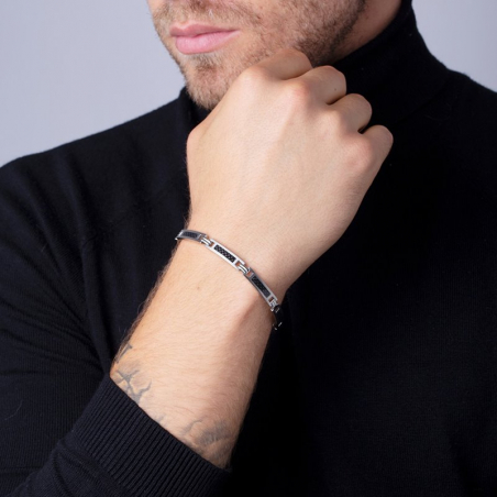 Bracelet femme, homme, or & argent : jonc, gourmette, manchette (10) - bracelets-acier - edora - 2