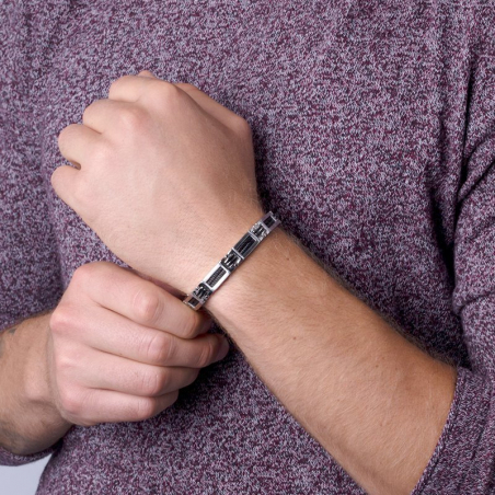 Bracelet femme, homme, or & argent : jonc, gourmette, manchette (3) - bracelets-acier - edora - 2