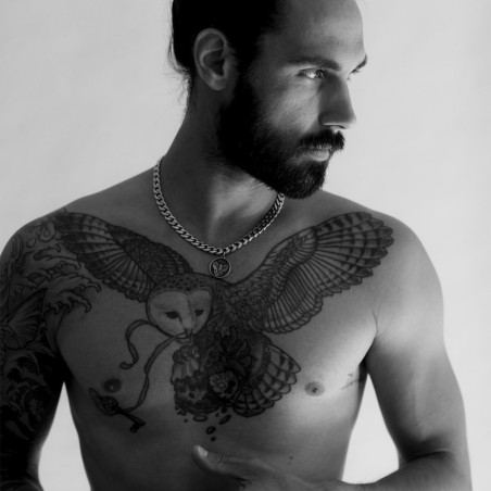 Collier homme aigle phebus legend acier – accueil