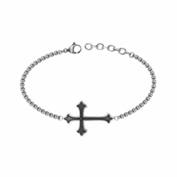 Bracelet homme croix phebus legend acier - bracelets-acier - edora - 0