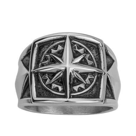 Bague homme chevalière phebus legend acier – bagues acier