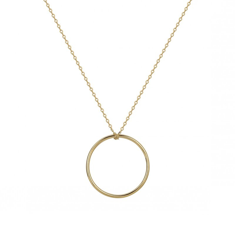 Collier femme cercle phebus acier doré - colliers-acier - edora Collier femme cercle phebus acier doré - colliers-acier - edora