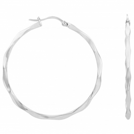 Creoles femme: créoles argent, or 18 carats & créoles or blanc - creoles - edora