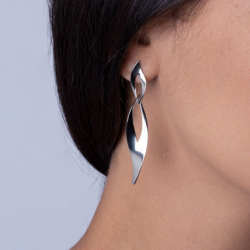 Boucle d'oreilles femme pendante phebus acier argenté 316l - pendantes - edora - 1