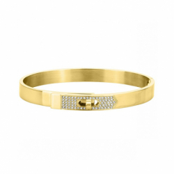 Bracelet femme Jonc PHEBUS acier cristal gold