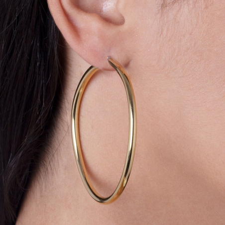 Creoles femme: créoles argent, or 18 carats & créoles or blanc - creoles - edora - 2