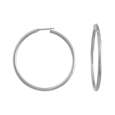 Creoles femme: créoles argent, or 18 carats & créoles or blanc - creoles - edora - 1