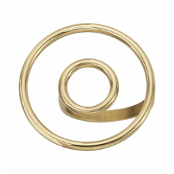 Bague femme spirale phebus acier doré - plus-de-bagues-femmes - edora - 0