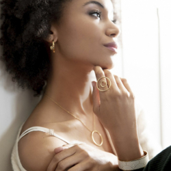 Bague femme spirale phebus acier doré - plus-de-bagues-femmes - edora - 2