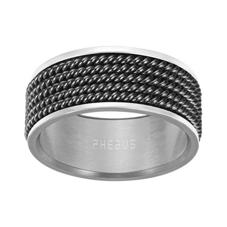 Bague homme fils phebus acier vieilli – bagues acier