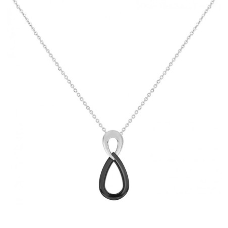 Collier femme edora acier et céramique noire – tous nos colliers femme