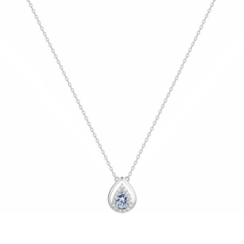 Collier Femme Goutte ARGENT 925/1000 et Spinelle Bleue