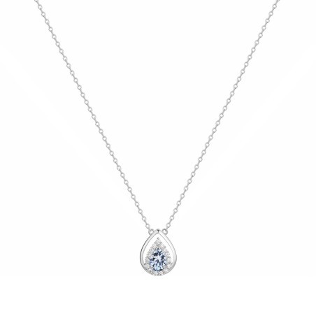 Collier femme goutte argent 925/1000 et spinelle bleue edo70700659 – tous nos colliers femme