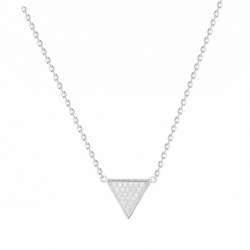 Collier Femme Triangle ARGENT 925/1000 et Oxydes
