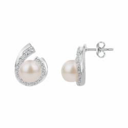 Boucles d'Oreilles Femme ARGENT 925/1000 Oxydes et Perles
