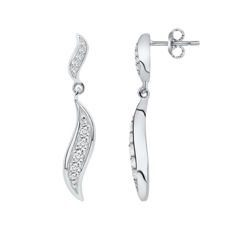 Boucles d'oreilles argent 925 : créoles & puces en argent (13) - pendantes - edora - 1