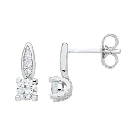 Boucles d'oreilles argent 925 : créoles & puces en argent (13) - pendantes - edora - 1