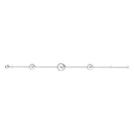 Bracelet femme argent pendentifs cristaux strass breloques