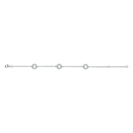 Bracelet femme cercles edora argent 925/1000 et oxydes – tous nos bracelets femme
