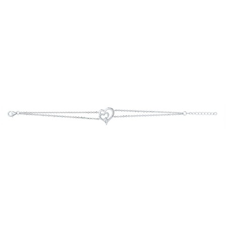 Bracelet femme coeur edora argent 925/1000 et oxydes – tous nos bracelets femme
