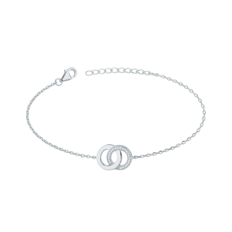 Bracelet Femme Cercles ARGENT 925/1000 et Oxydes