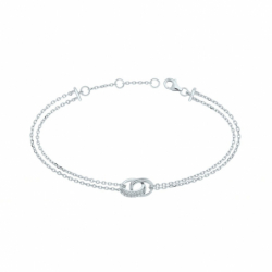 Bracelet femme menottes edora argent 925/1000 et oxydes - plus-de-bracelets-femmes - edora - 0