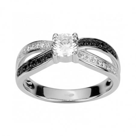 Bagues femme: diamant, bague argent, or & chevaliere femme (10) - solitaires - edora - 1