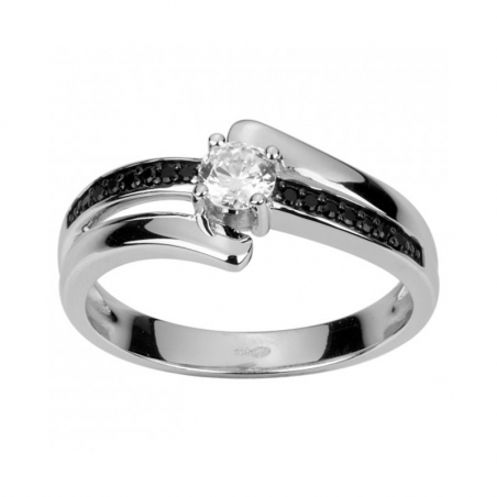 Bagues femme: diamant, bague argent, or & chevaliere femme (10) - solitaires - edora - 1