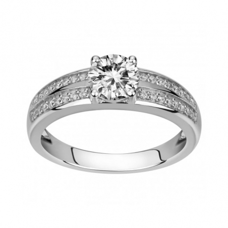 Bagues femme: diamant, bague argent, or & chevaliere femme (10) - solitaires - edora - 1