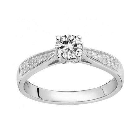 Bagues femme: diamant, bague argent, or & chevaliere femme (10) - solitaires - edora - 1