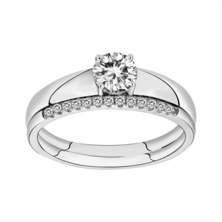 Bague homme & bague femme - bague argent, solitaire, or & or rose (13) - solitaires - edora - 1