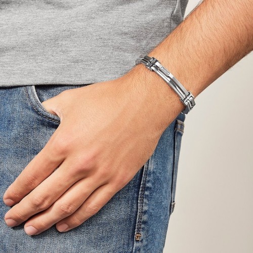 Bracelet homme fossil mens dress acier - bracelets-acier - edora
