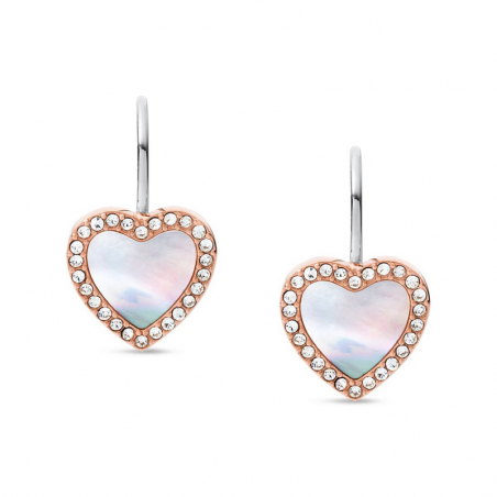 Boucles d’oreilles pendantes argent, or, perles & or blanc femme - pendantes - edora - 1