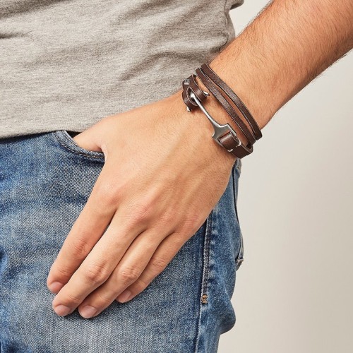 Bracelet homme fossil casual ancre - plus-de-bracelets-hommes - edora