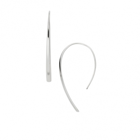 Boucles d’oreilles pendantes argent, or, perles & or blanc femme - pendantes - edora - 1