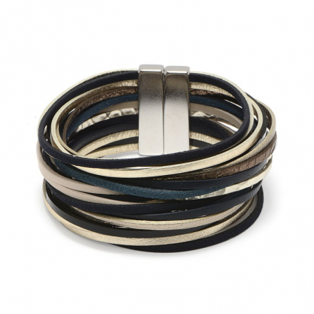 Bracelet cuir femme: bracelet femme jonc, manchette cuir femme (2) - bracelets-fantaisie - edora