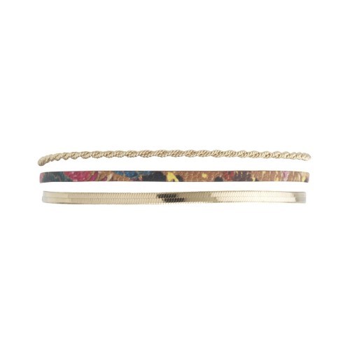 Bracelet Femme Demy Billy jane FLOWERS FOR ZOE Métal Doré et Cuir