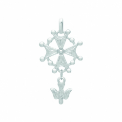 Médaille EDORA Croix Huguenote ARGENT 925/1000