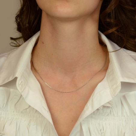 Collier chaîne argent 925/1000 forçat diamantée 1.45 mm – colliers argent