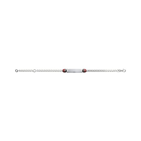 Bracelet enfant gourmette coccinelles edora argent 925 /1000 – gourmettes bébé or