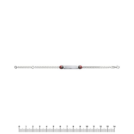 Bracelet Enfant Gourmette Coccinelles EDORA ARGENT 925 /1000