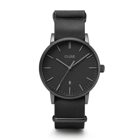 Montre homme cluse aravis nato leather black – analogiques