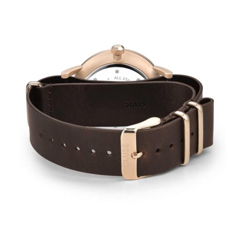 Montre homme cluse aravis nato leather rose gold – analogiques